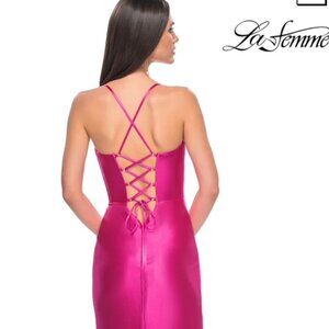 Gorgeous Hot Fuschia La Femme Prom dress Size 0
